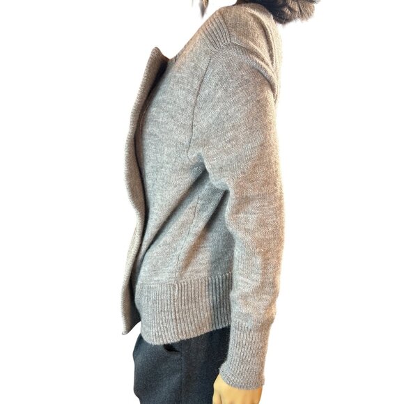 J.Crew Front Zip Long Sleeve Sweater in‎ Heather Sandstone Size Small - Picture 4 of 7